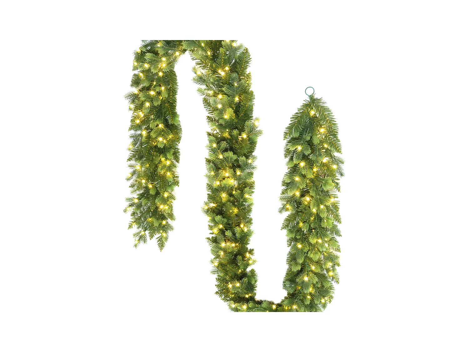 Festone natalizio "Justin" con 200 led ghirlanda in PE effetto Real Touch 270 cm