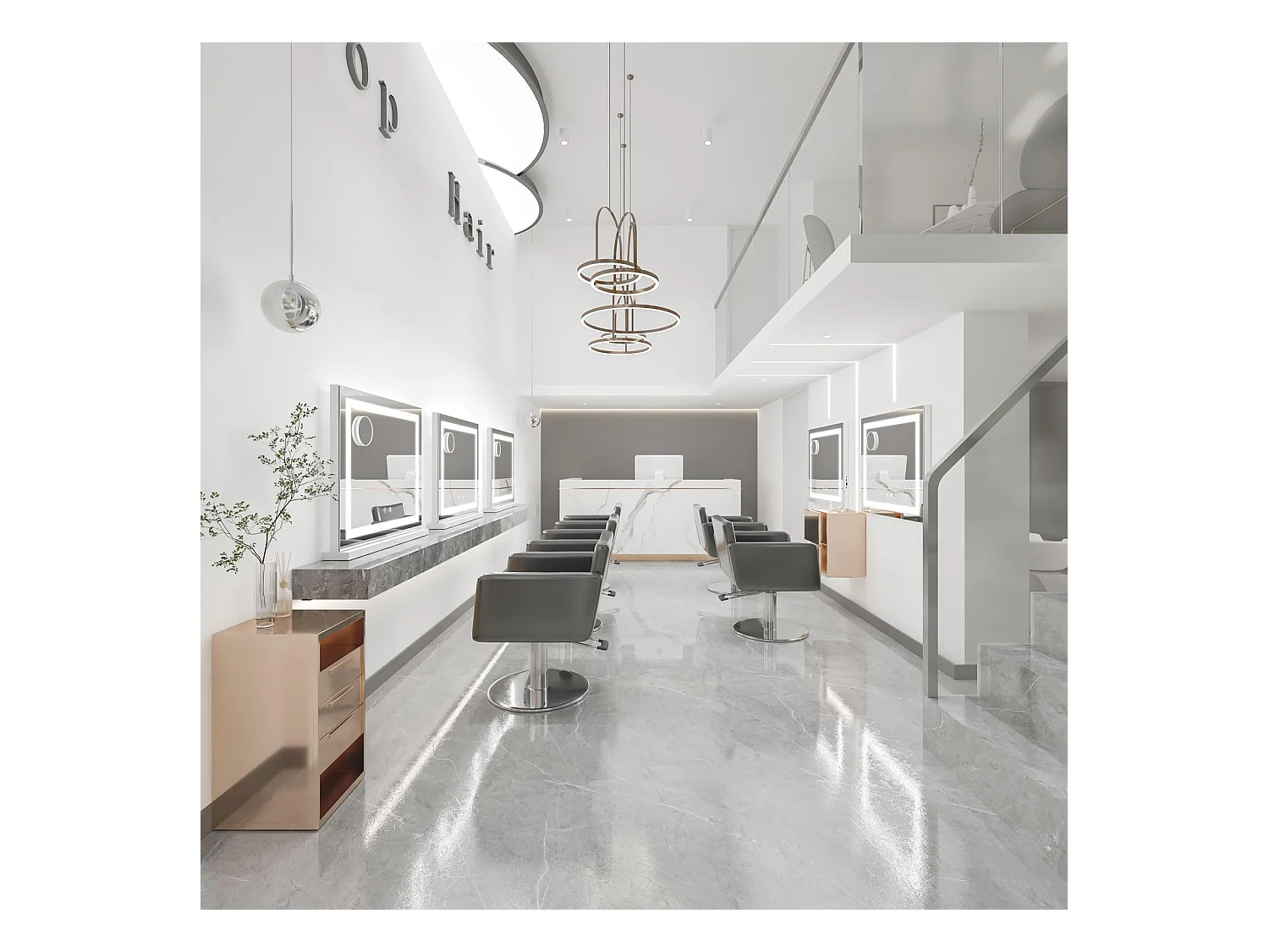 Hollywood Bluetooth LED make-upspiegel 58x48cm, 3 standen, instelbare helderheid, touch, USB/Type-C, tafel of muur, wit