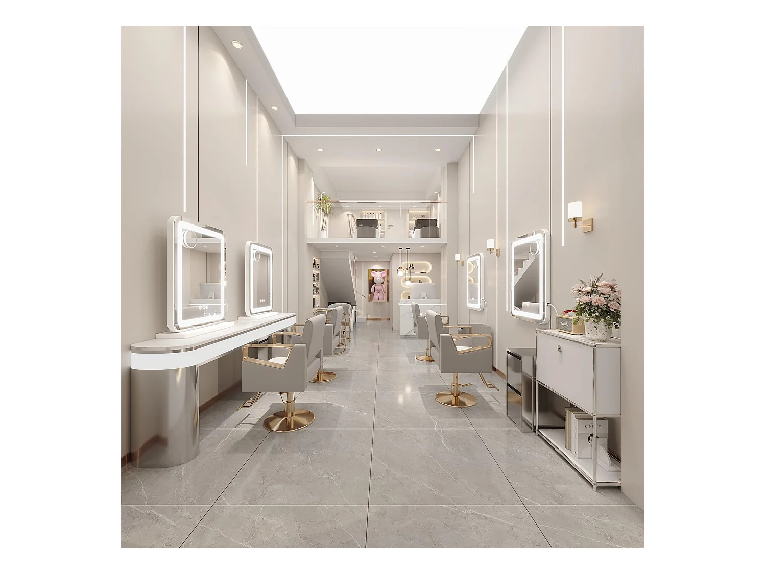 Miroir Maquillage LED 40x50cm, Hollywood, 3 Modes, Luminosité Réglable, Contrôle Tactile, Table ou Mur, Blanc