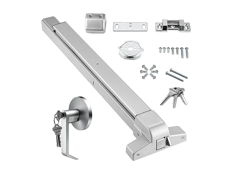 Serrure Anti-Panique Universelle SucceBuy pour Porte de Sortie de Largeur Dispositif Anti-Panique pour Issue de Secours Barre 1 Carré Évacuation Rapide