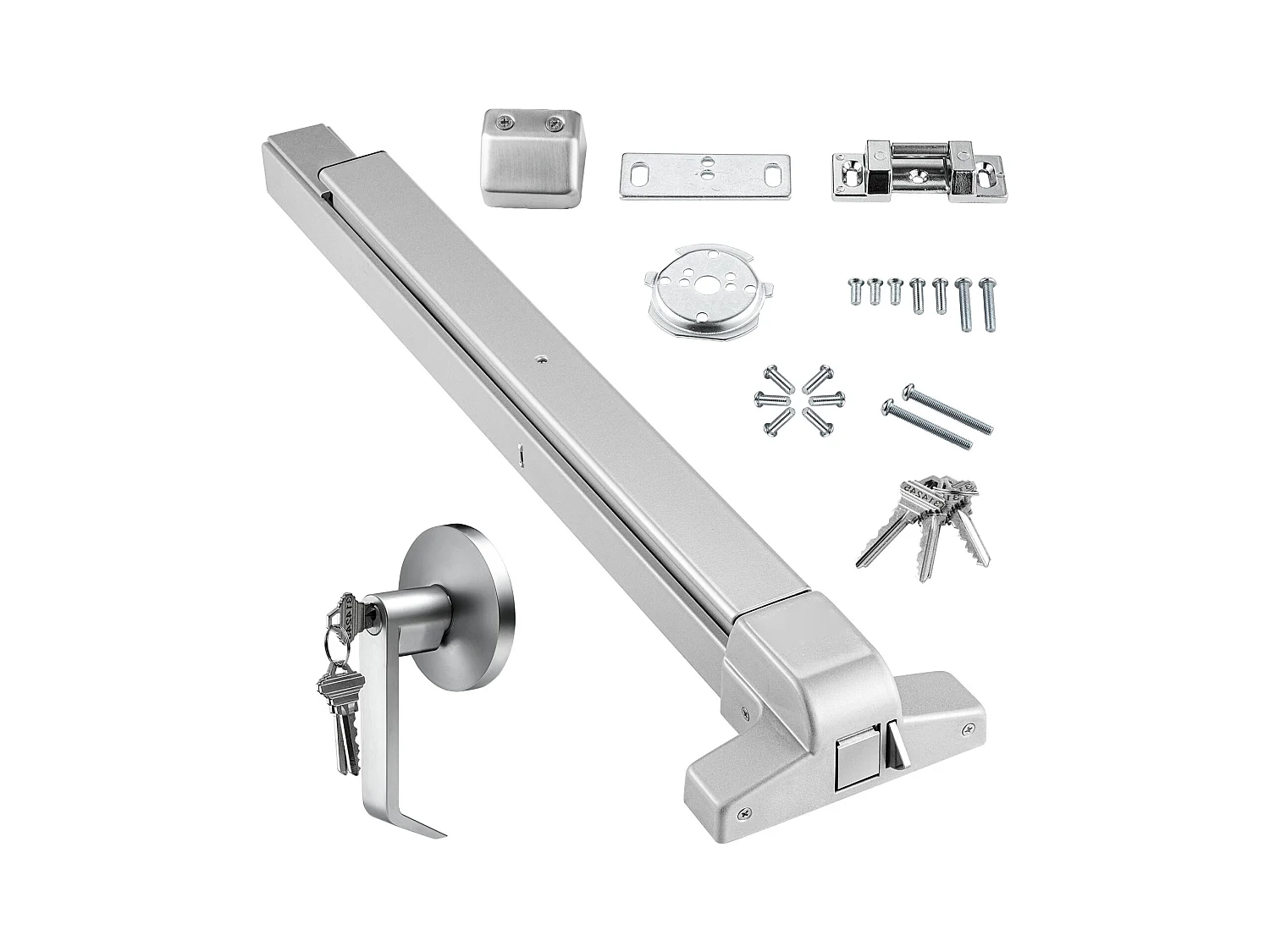 Serrure Anti-Panique Universelle SucceBuy pour Porte de Sortie de Largeur Dispositif Anti-Panique pour Issue de Secours Barre 1 Carré Évacuation Rapide