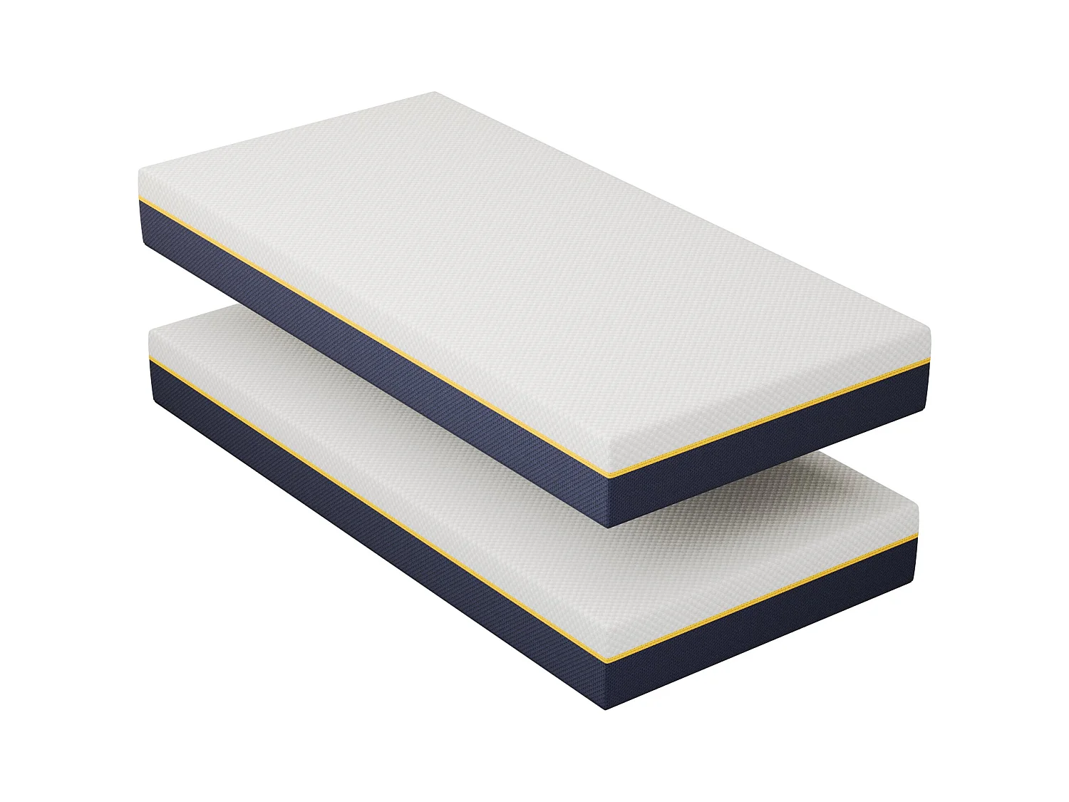 Traagschuimmatras 90 x 200 cm, dikte 17 cm 2 schuimmatrassen