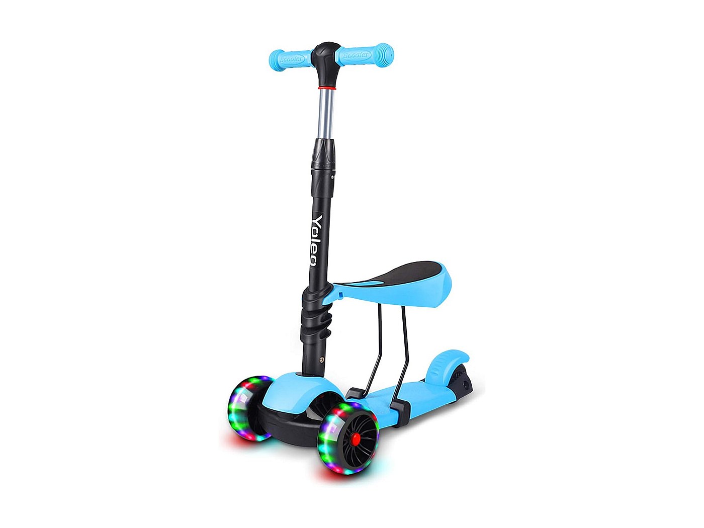 Kinderstep voor kinderen 5-in-1, 3 PU lichtgevende wielen, in