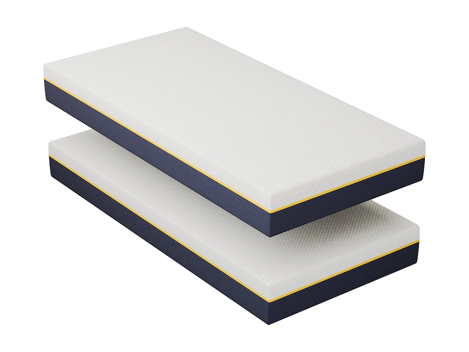 Matelas en mousse à mémoire de forme 90 x 190 cm, épaisseur 21 cm 2 matelas en mousse