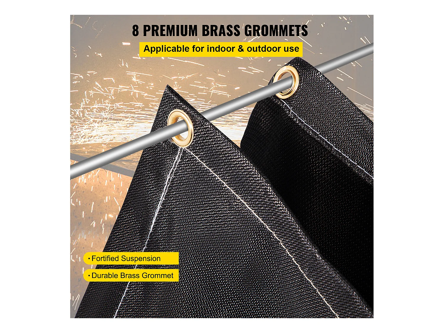 Couverture de Soudage Ignifuge SucceBuy, Lot de 2, Couverture Anti-feu d'Urgence, 1,83 x 3,05 m, Couverture Anti-incendie en Fibre de Verre