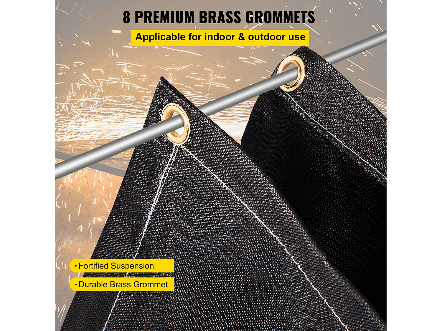 Couverture de Soudage Ignifuge SucceBuy, Lot de 2, Couverture Anti-feu d'Urgence, 1,83 x 3,05 m, Couverture Anti-incendie en Fibre de Verre