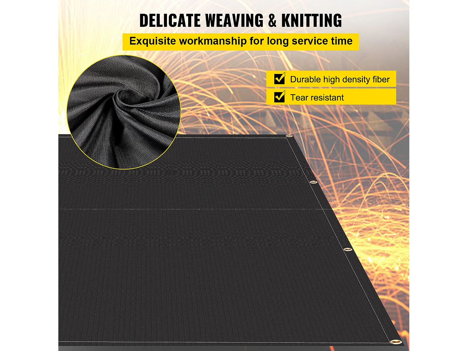 Couverture de Soudage Ignifuge SucceBuy, Lot de 2, Couverture Anti-feu d'Urgence, 1,83 x 3,05 m, Couverture Anti-incendie en Fibre de Verre