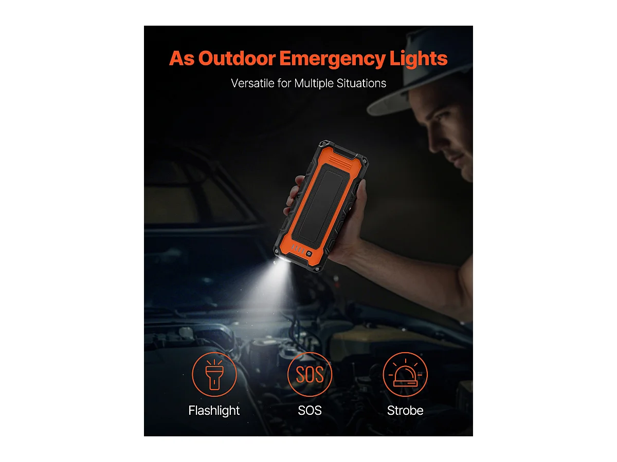 Booster Batterie Voiture SucceBuy, 3000 A, Démarreur de Batterie Voiture Portable avec Câbles de Démarrage, Écran LCD, Lumière LED, Boîte de Démarrage au Lithium