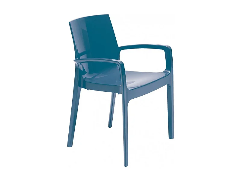 SET 2 POLTRONE Polipropilene impilabili con braccioli cucina bar