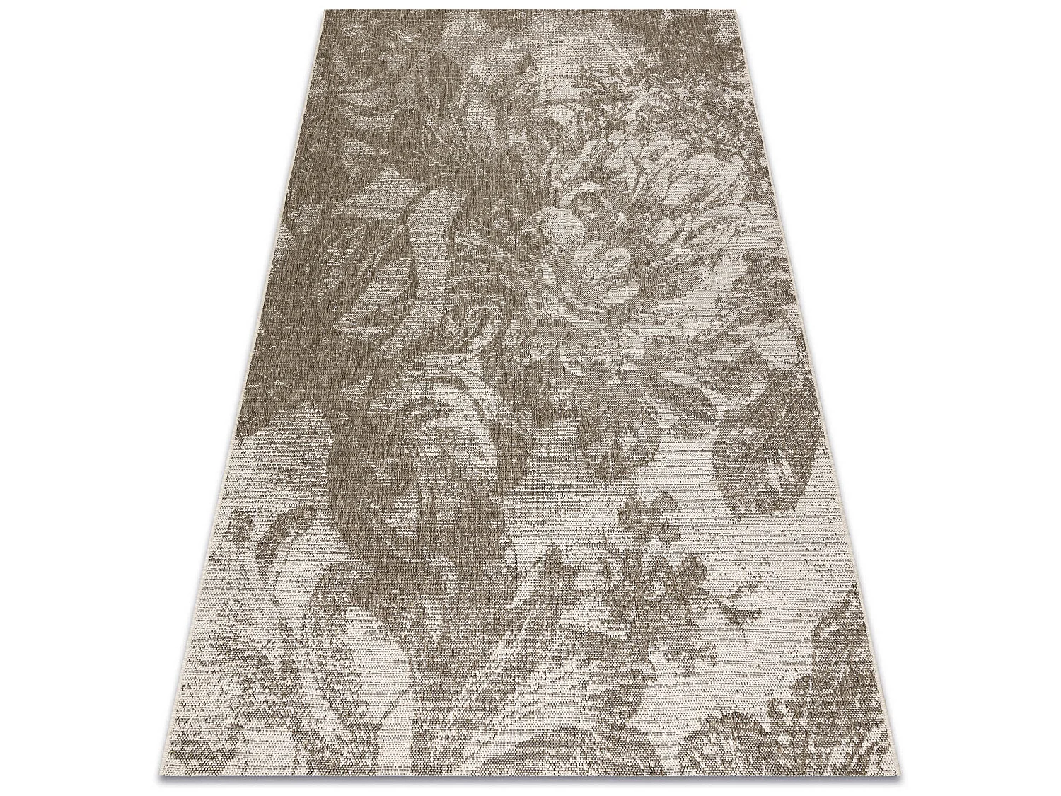 Sisal tapijt SISAL FLOORLUX 20491 BLOEMEN Champagne / donker grijskleu 240x330 cm