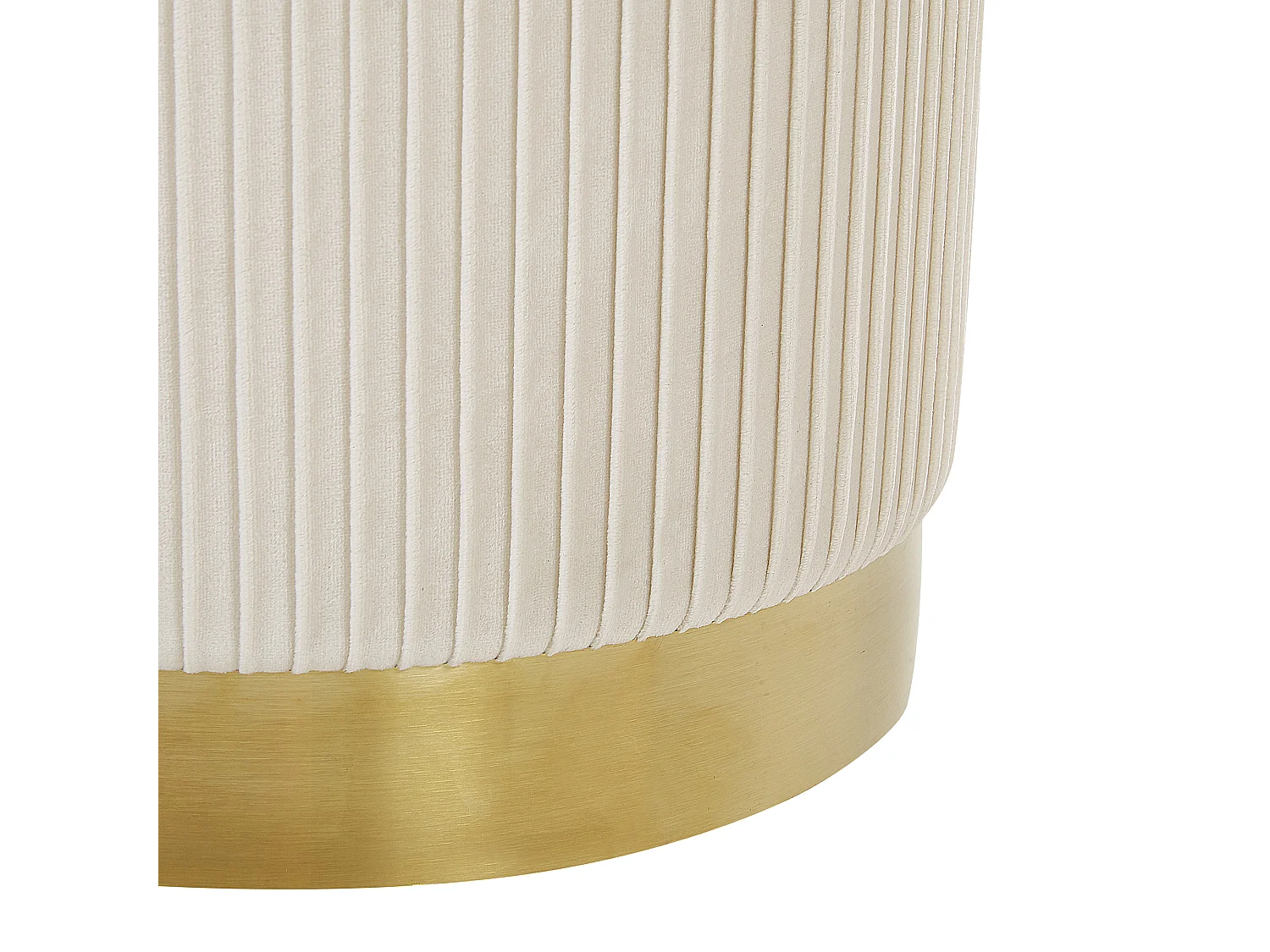 Lot de 2 poufs avec rangement MIRAMAR Velours Blanc