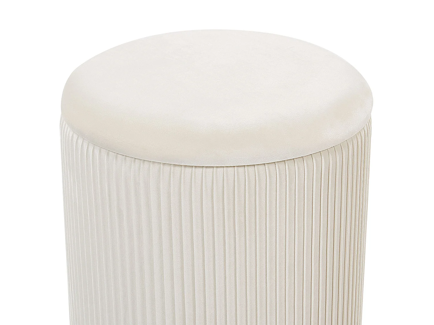 Lot de 2 poufs avec rangement MIRAMAR Velours Blanc