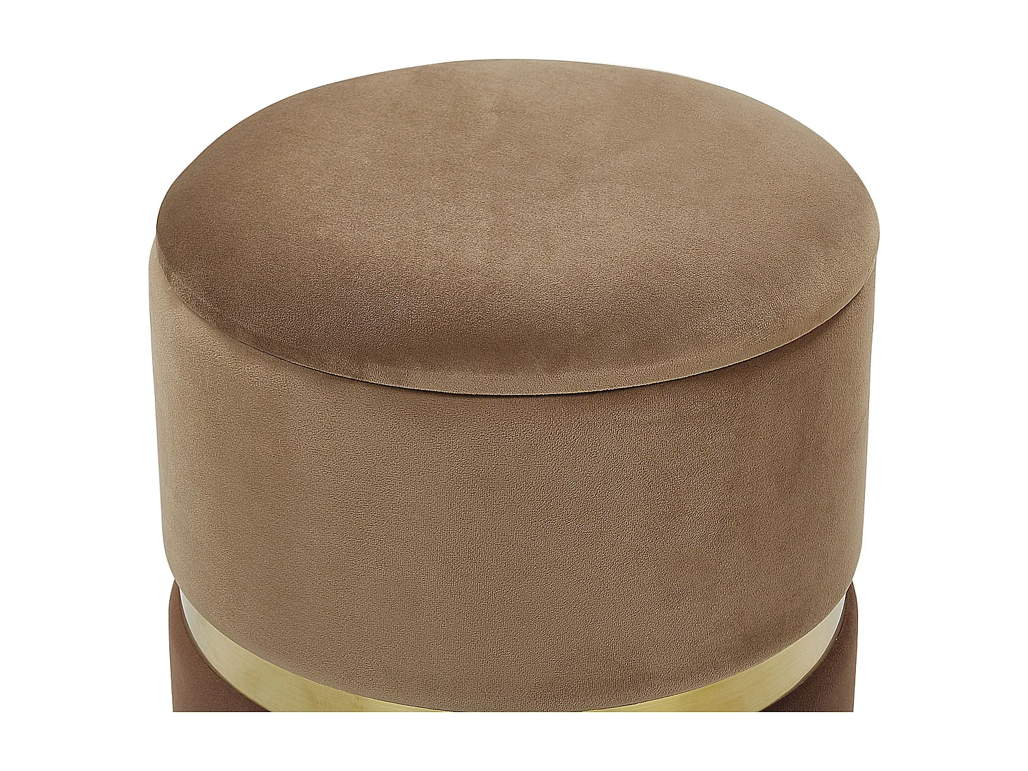 Lot de 2 poufs avec rangement WICHITA Velours Marron