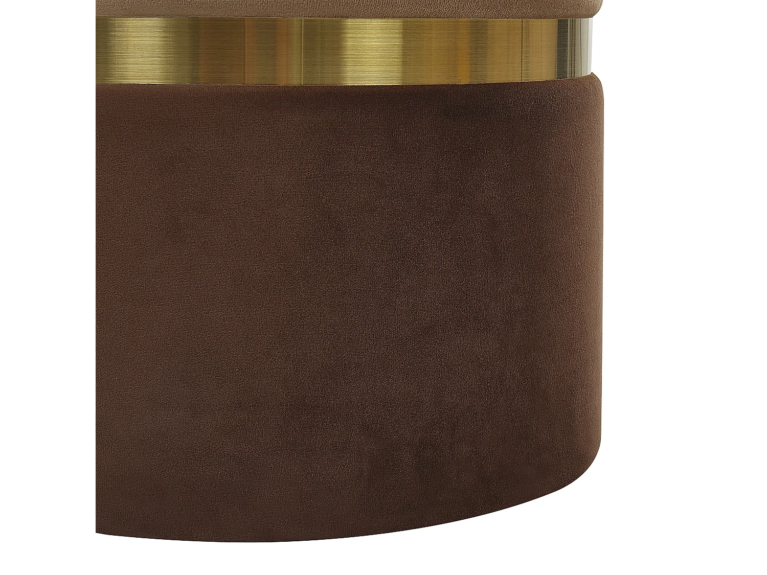 Lot de 2 poufs avec rangement WICHITA Velours Marron