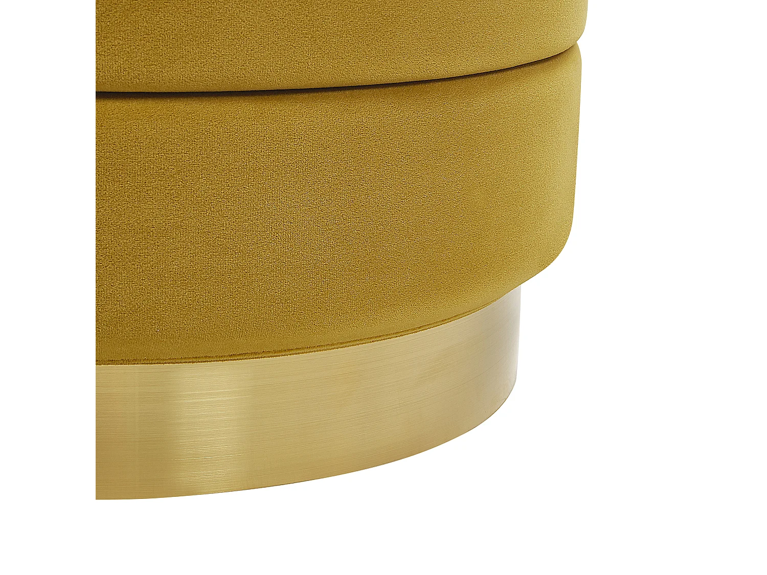 Lot de 2 poufs avec rangement GARLAND Velours Moutarde