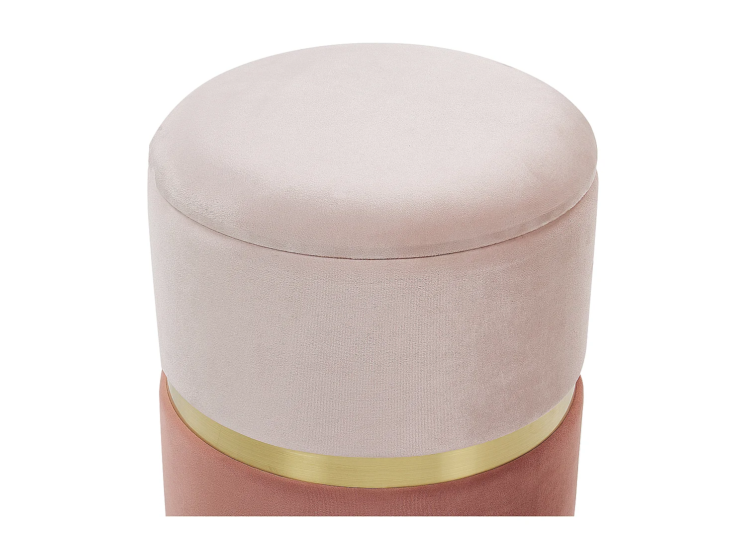 Lot de 2 poufs avec rangement WICHITA Velours Rose
