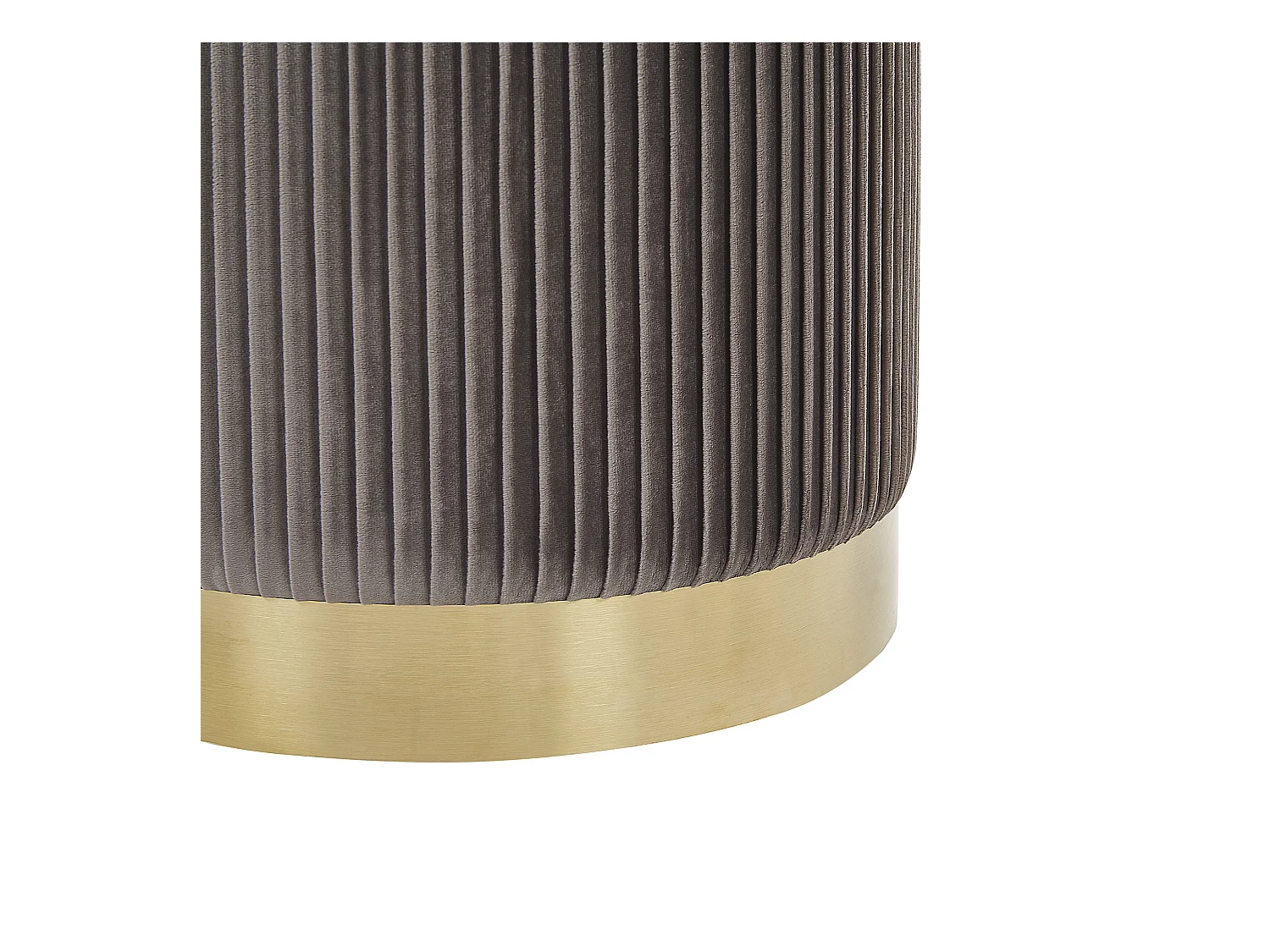 Set van 2 opbergpoefs MIRAMAR Fluweel Grijs 35/31 cm 35/31 cm 44/39 cm