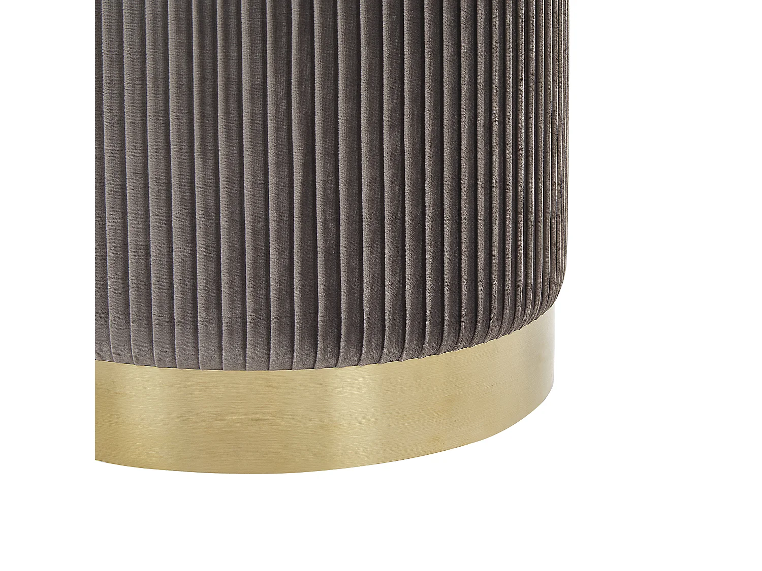 Lot de 2 poufs avec rangement MIRAMAR Velours Gris 35/31 cm 35/31 cm 44/39 cm