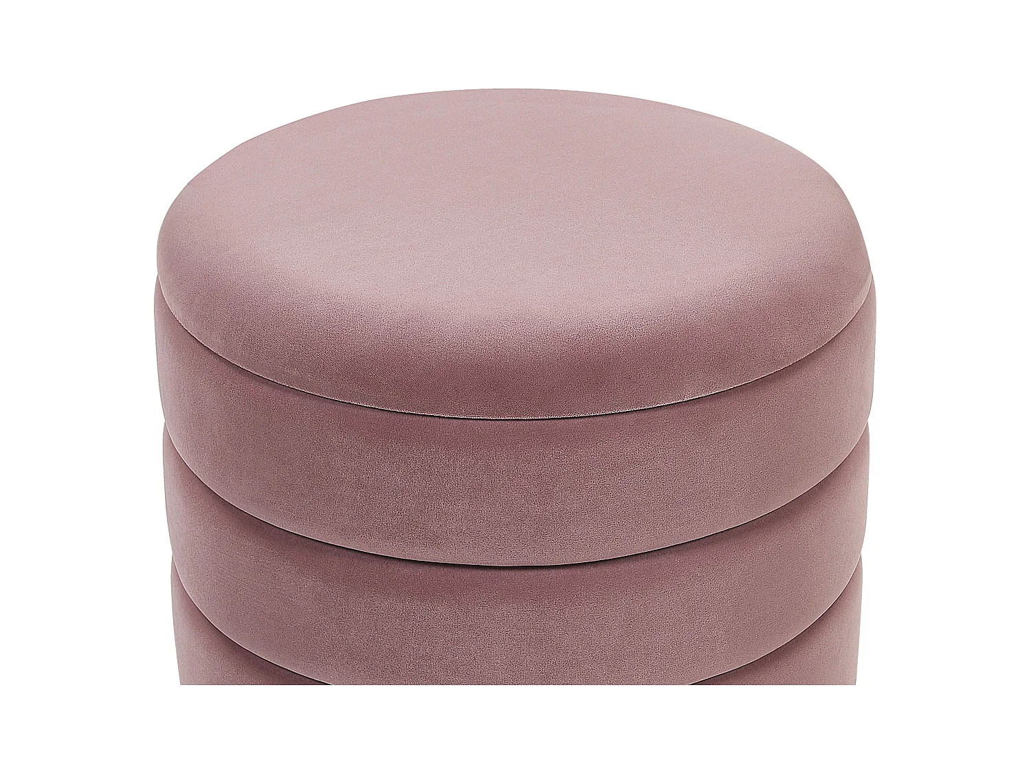 Lot de 2 poufs avec rangement GARLAND Velours Rose