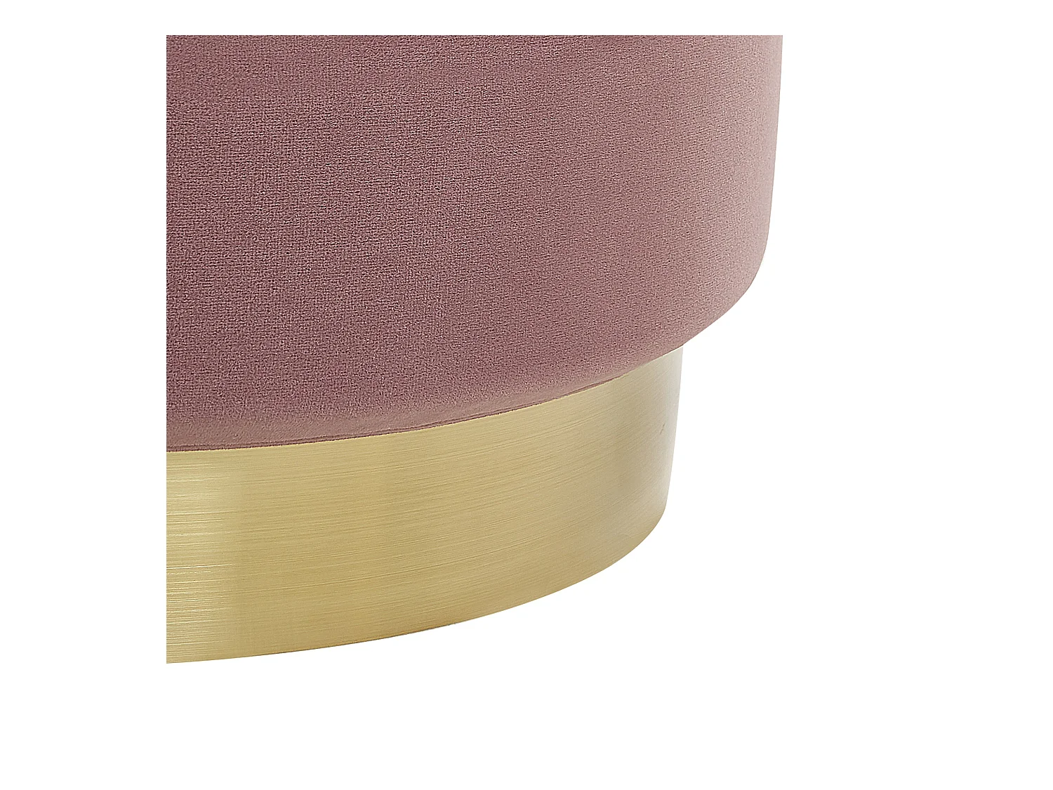 Lot de 2 poufs avec rangement GARLAND Velours Rose