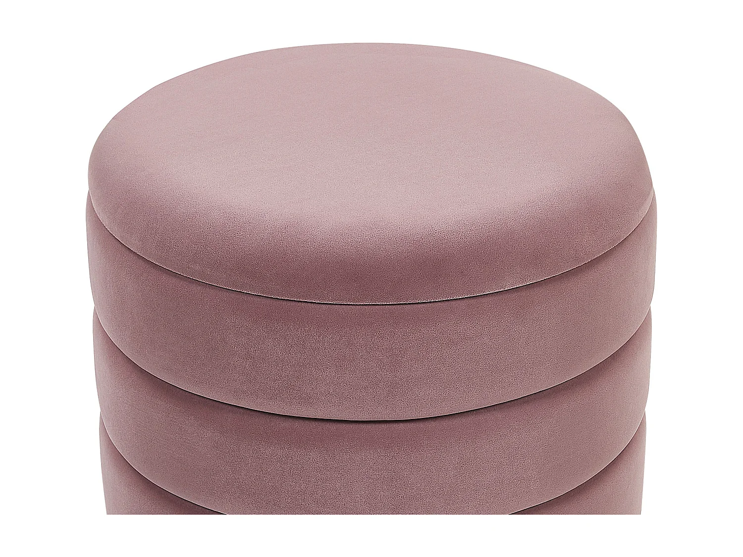 Lot de 2 poufs avec rangement GARLAND Velours Rose