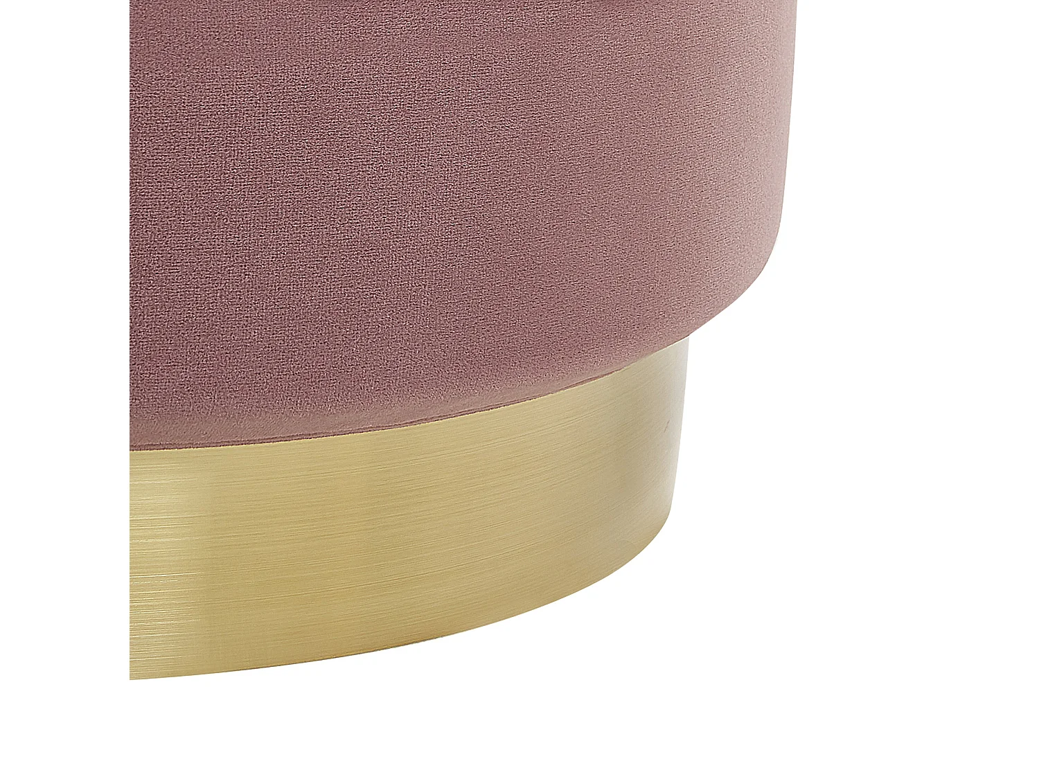 Lot de 2 poufs avec rangement GARLAND Velours Rose