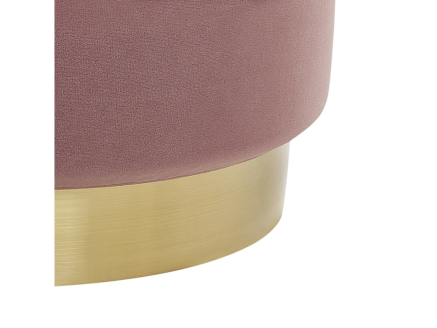 Lot de 2 poufs avec rangement GARLAND Velours Rose