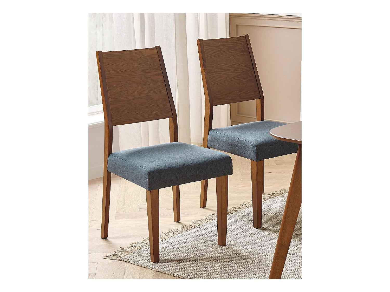 Conjunto de 2 sillas de comedor ELMIRA Madera Gris