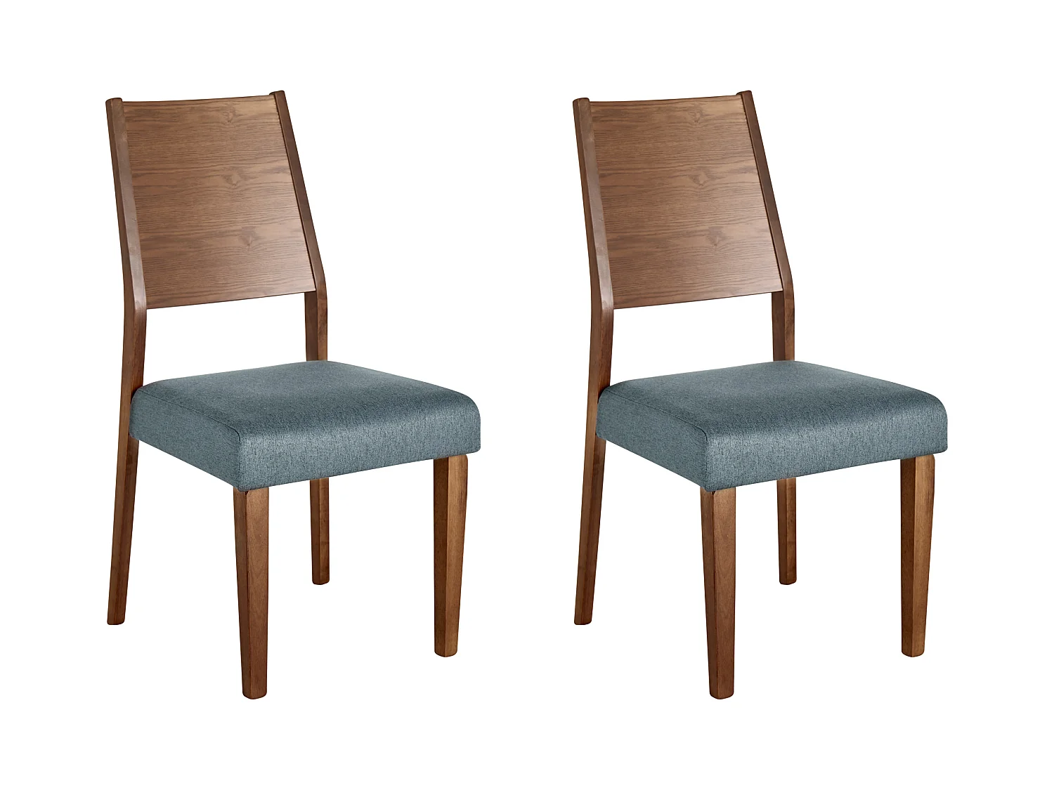 Lot de 2 chaises de salle à manger ELMIRA Bois Gris