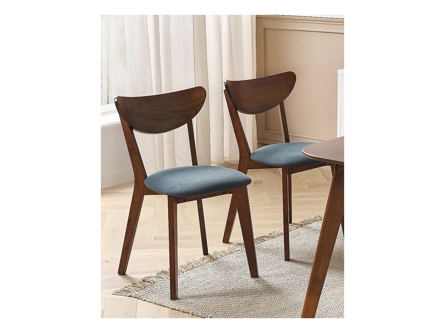 Set van 2 eetkamerstoelen ERIE Hout Grijs