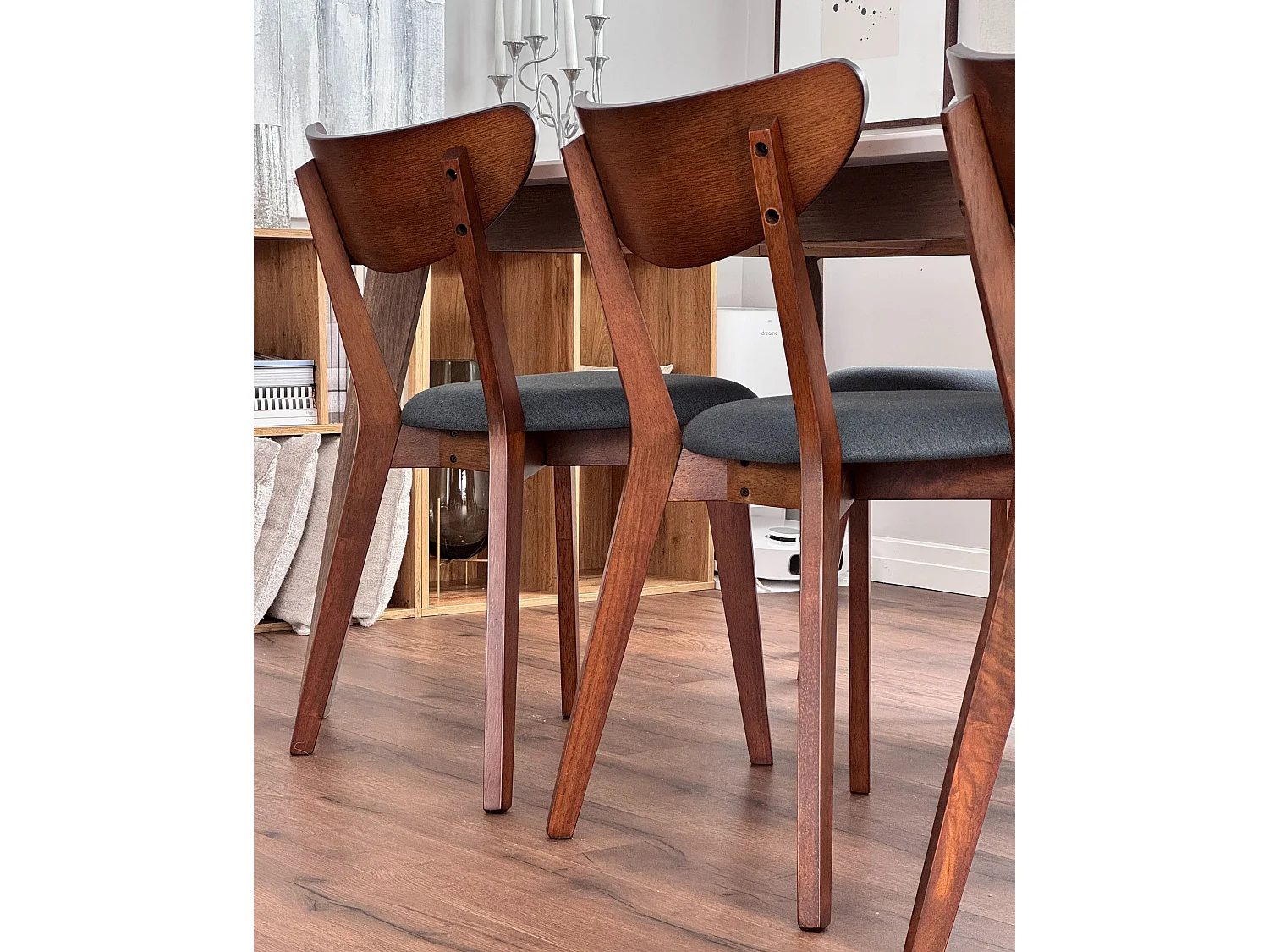 Lot de 2 chaises de salle à manger ERIE Bois Gris