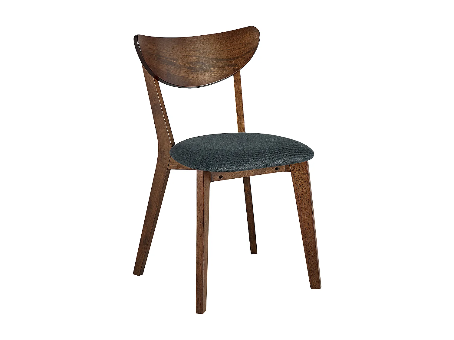 Lot de 2 chaises de salle à manger ERIE Bois Marron foncé/gris