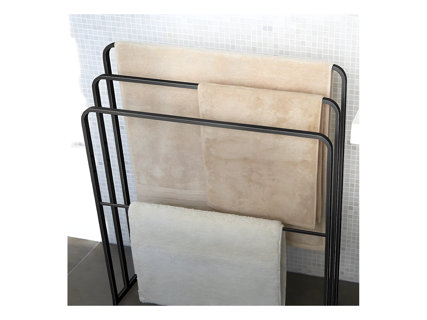 Porta asciugamani a 4 barre- L70 cm