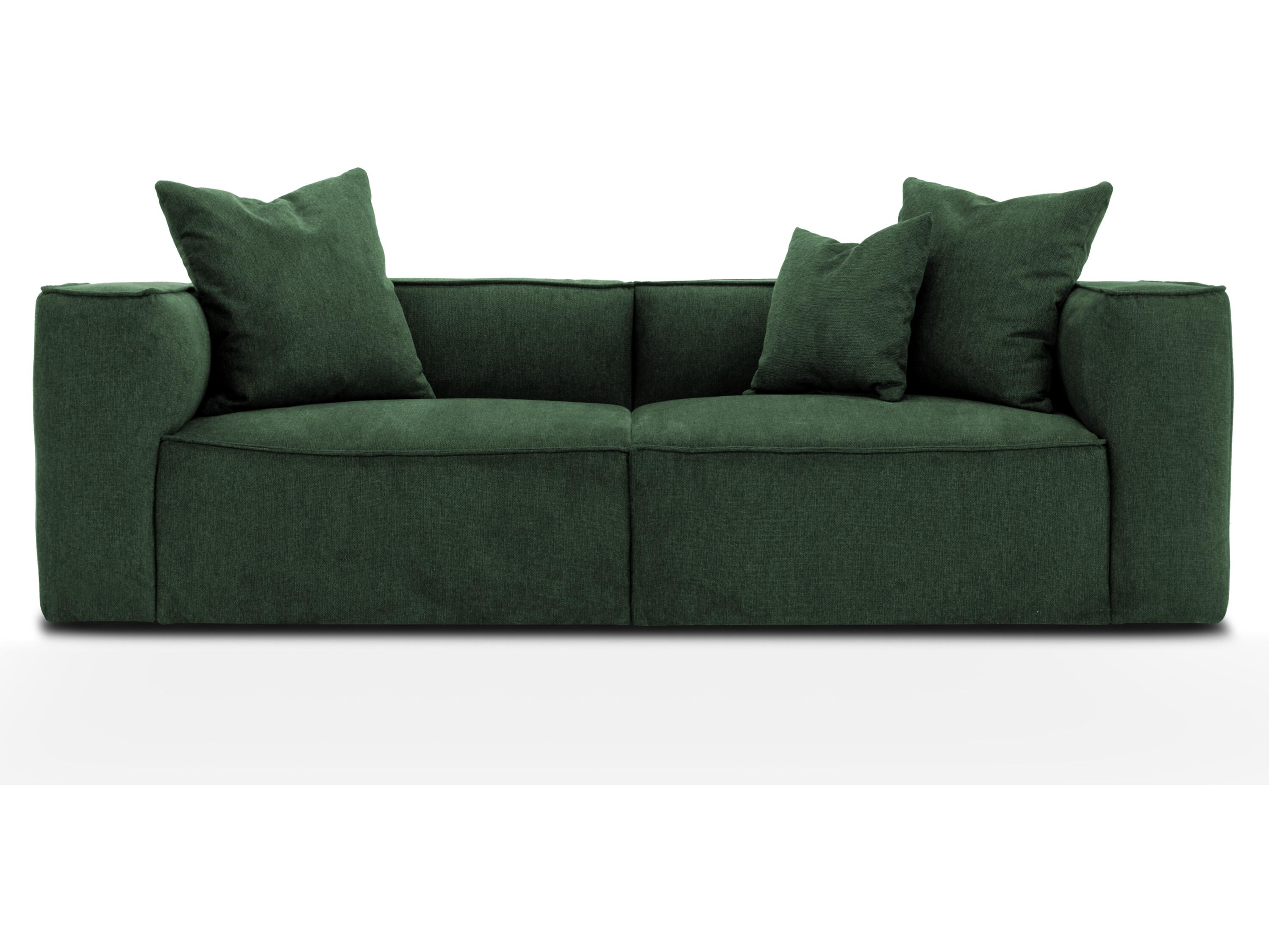 Divano 3 Posti con Pouf 208x155x85 cm Marrak in Tessuto Verde – acquista su  Giordano Shop