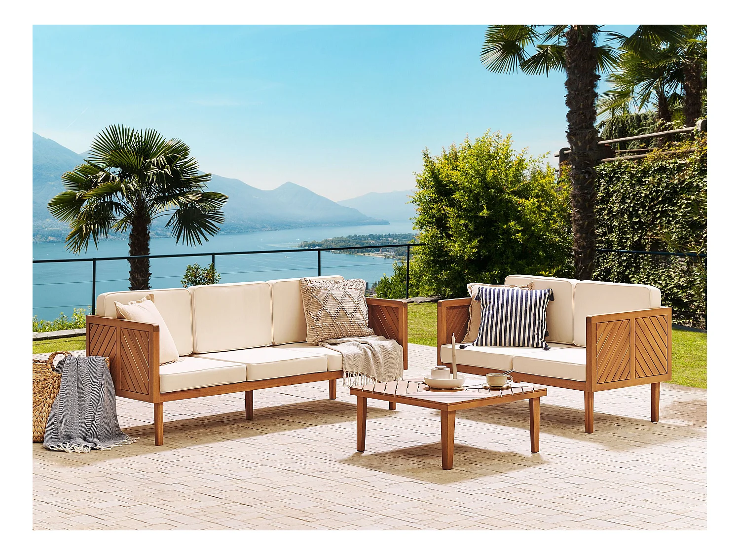 Tuin loungebank 3-zitter BARATTI Acaciahout Bruin