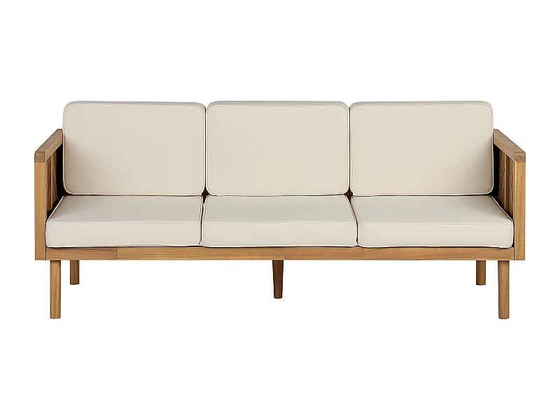 Divano da giardino 3 posti BARATTI Legno d'acacia Marrone