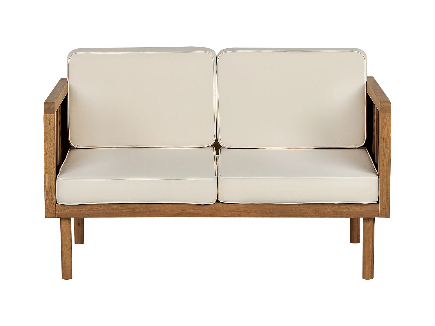 Canapé de jardin 2 places BARATTI Acacia Marron