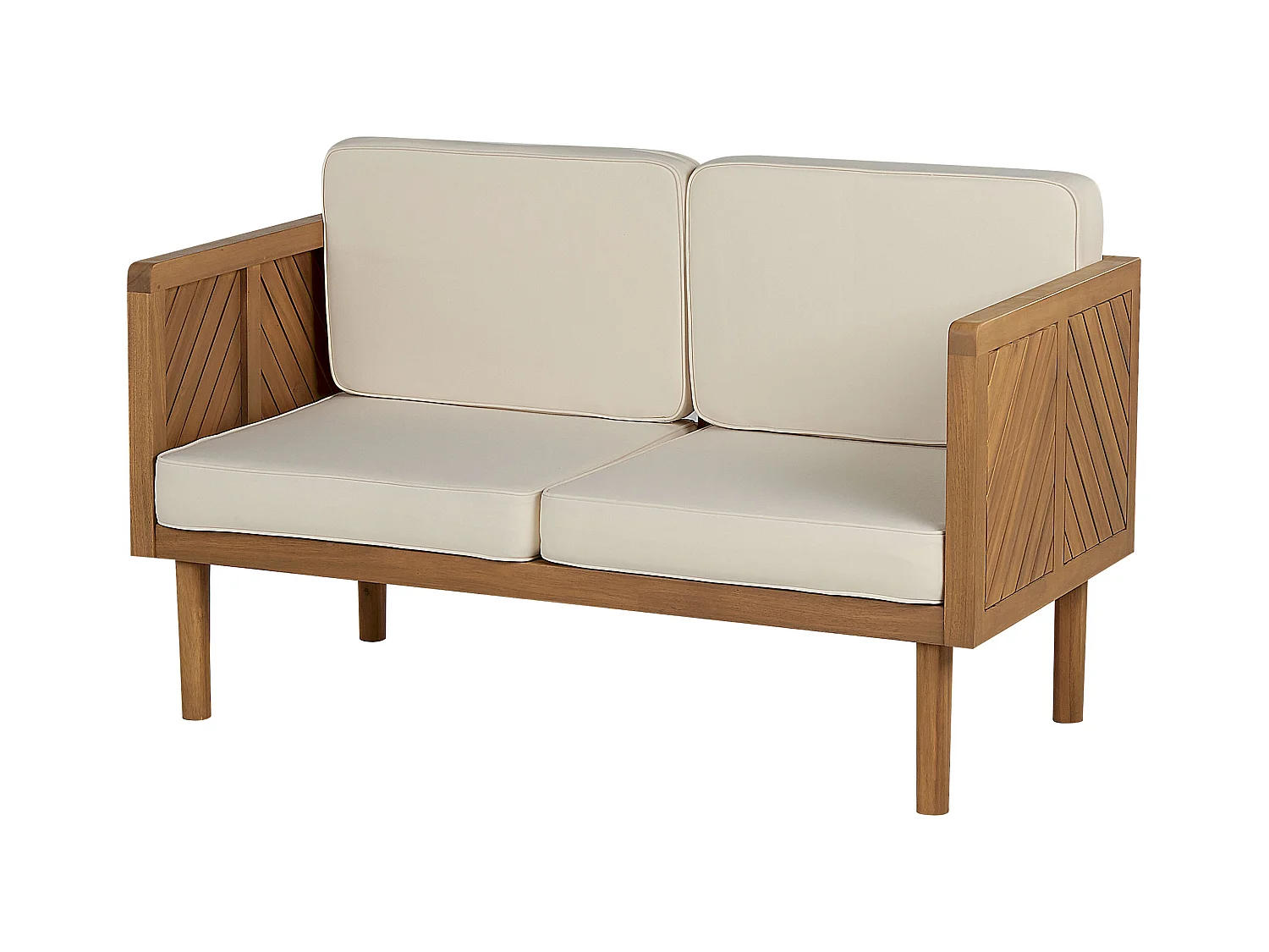 Canapé de jardin 2 places BARATTI Acacia Marron