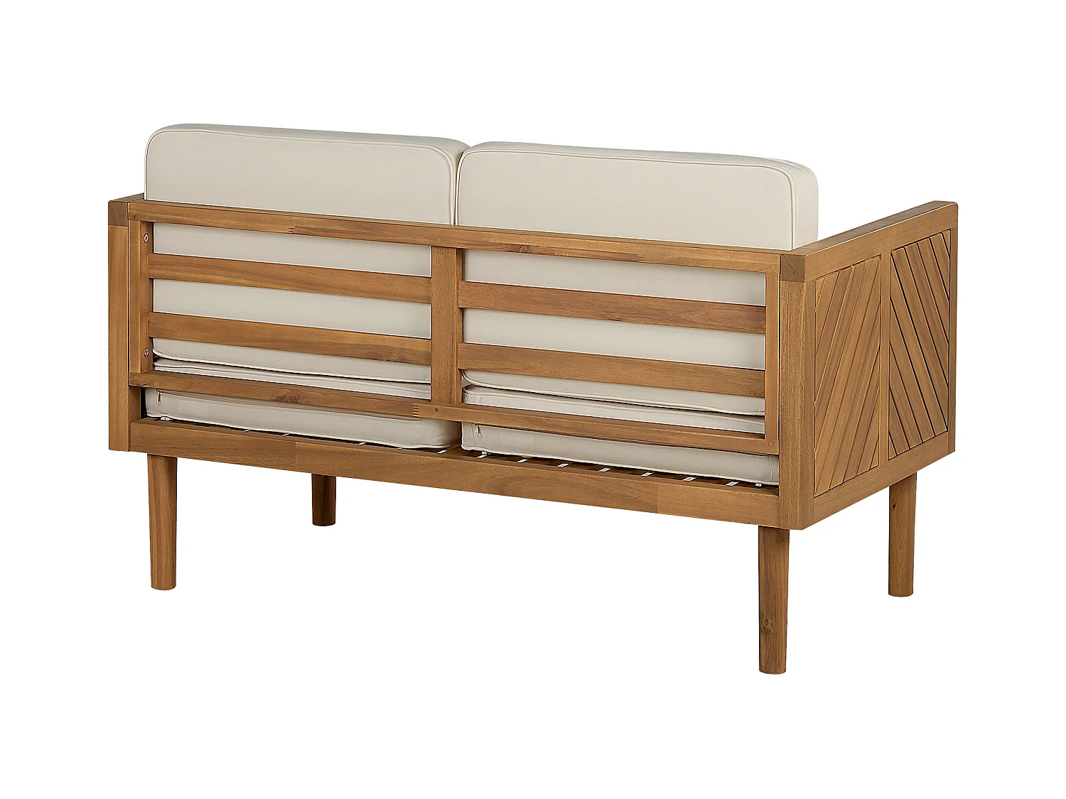 Canapé de jardin 2 places BARATTI Acacia Marron