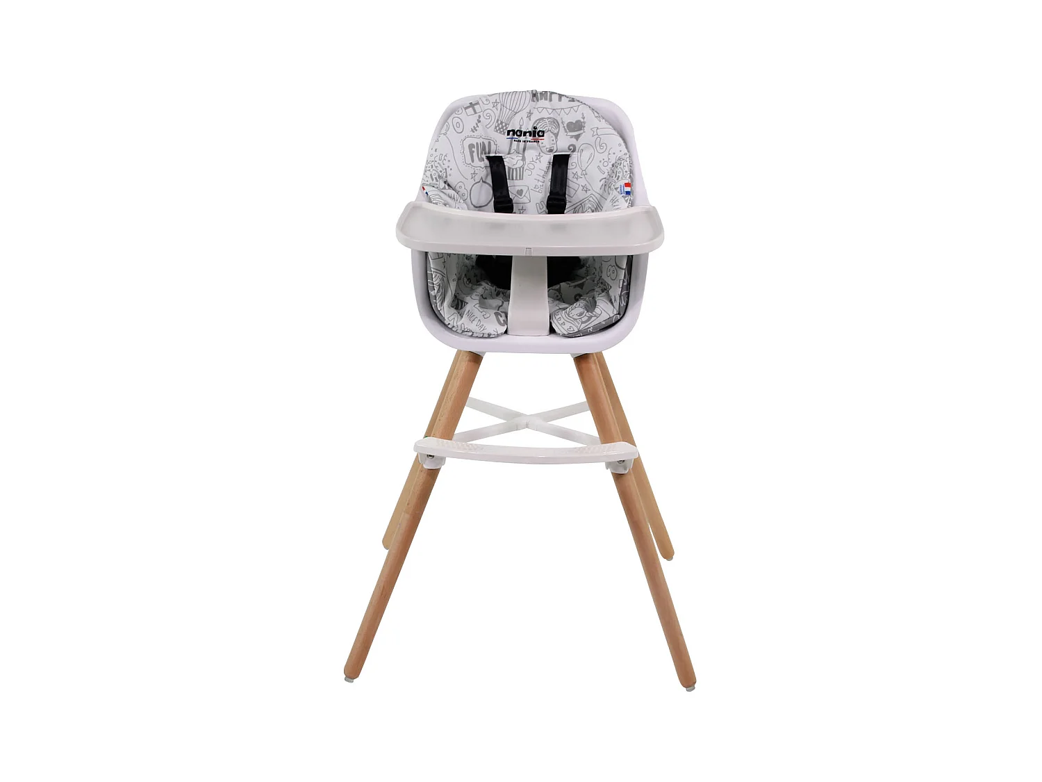 Chaise haute bébé évolutive PAULETTE Gris