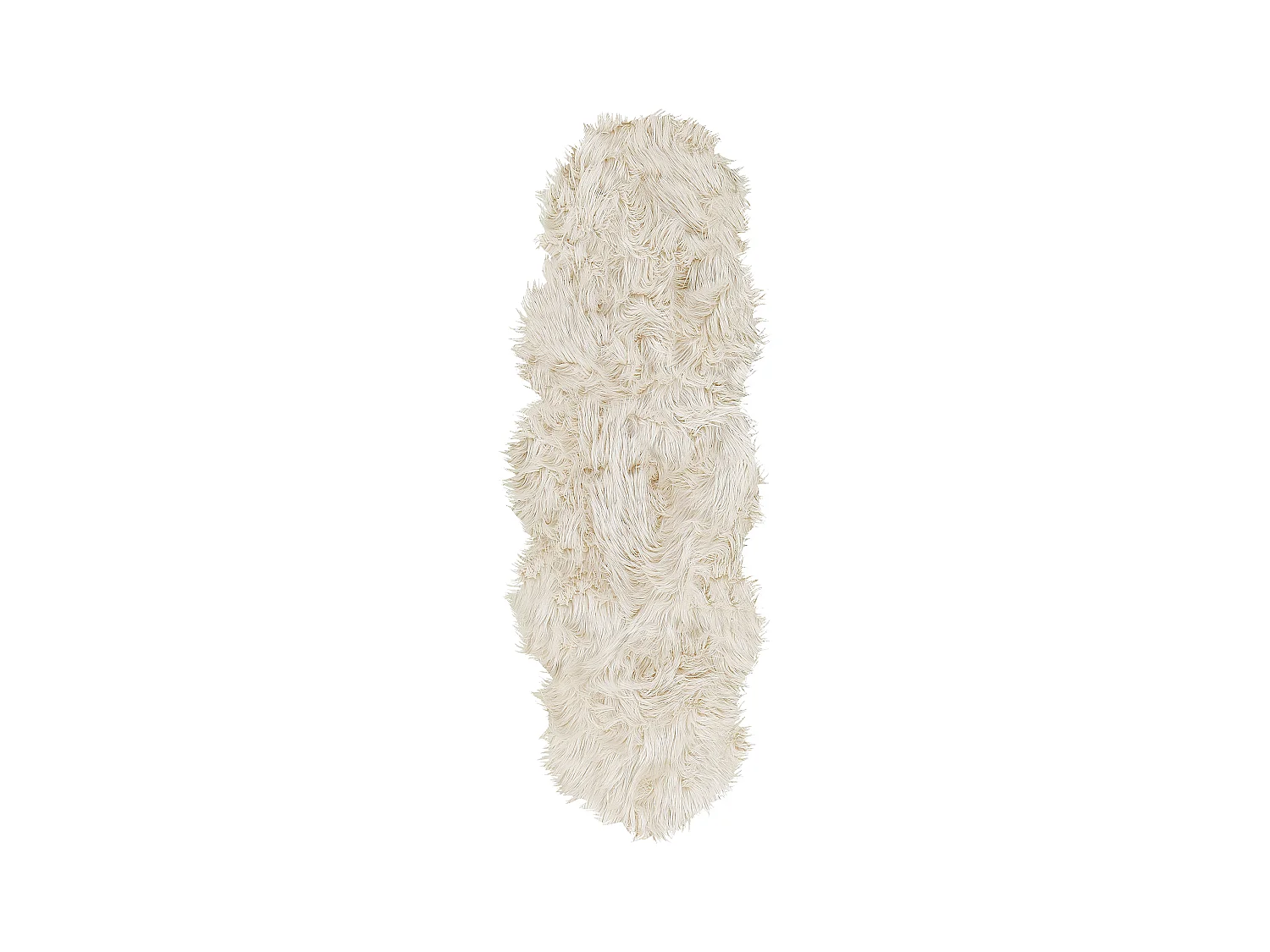 Tapis en fausse fourrure MAMUNGARI Beige 60 x 180 cm