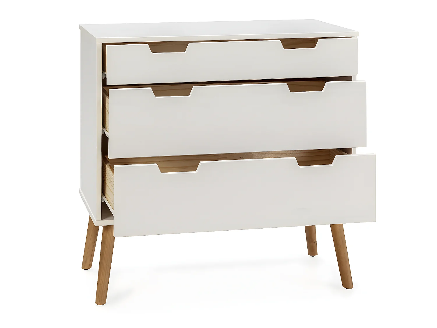 Kommode Baku 3 Schubladen Weiß