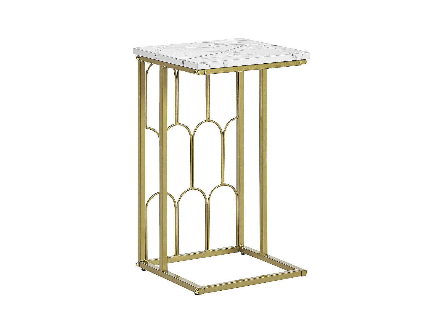 Stolik pomocniczy PANDALE Biały marmur