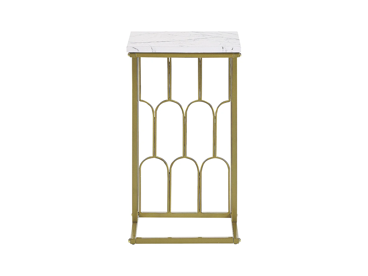 Stolik pomocniczy PANDALE Biały marmur