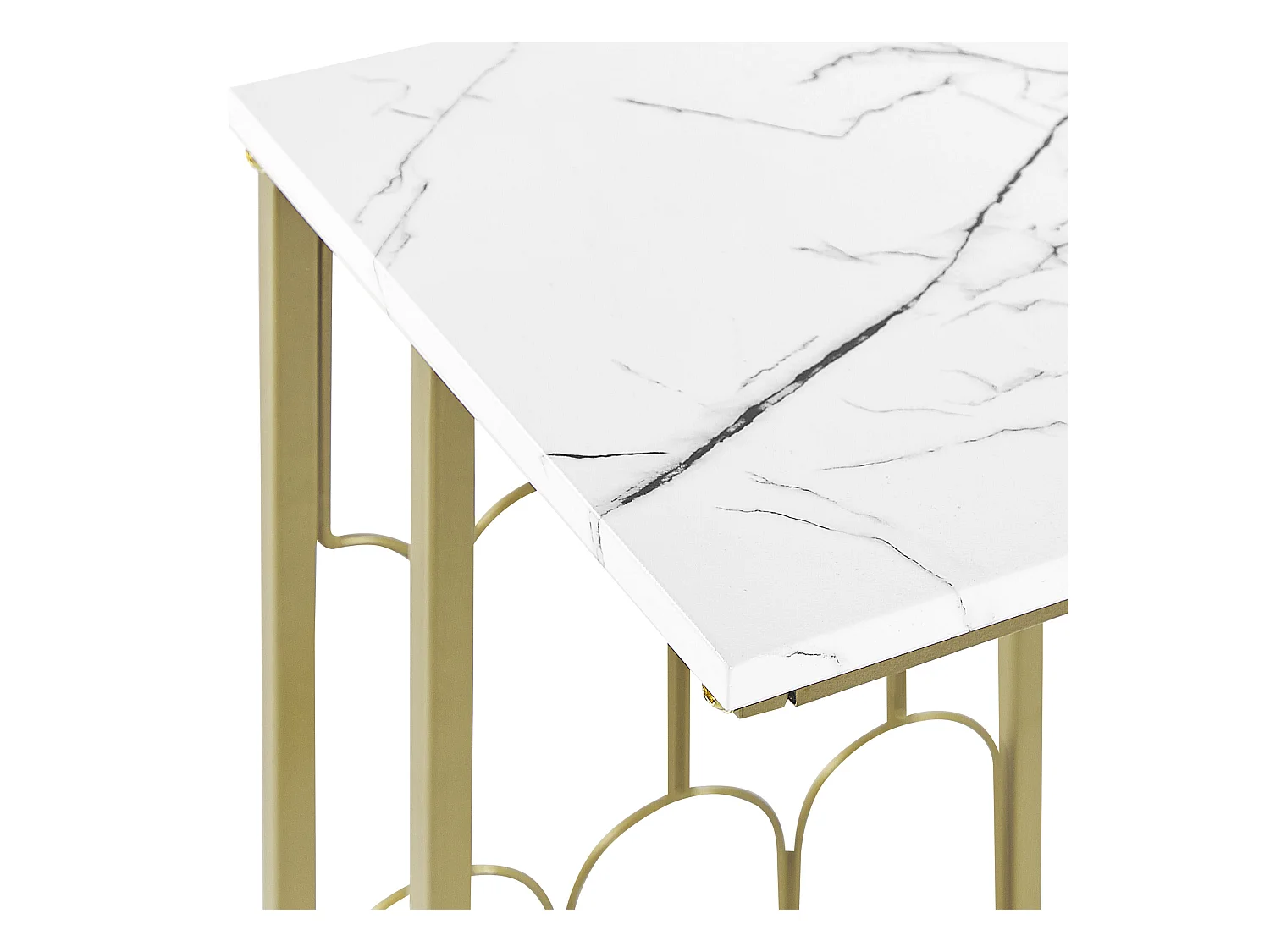 Stolik pomocniczy PANDALE Biały marmur