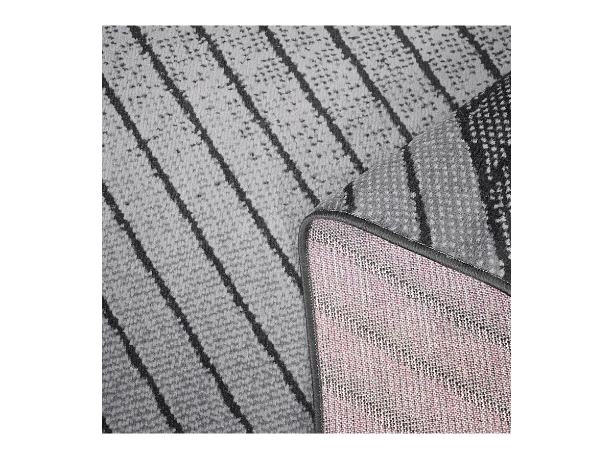 tapis grand salon 235x320 tissé noir et gris rectangle motif géométrique