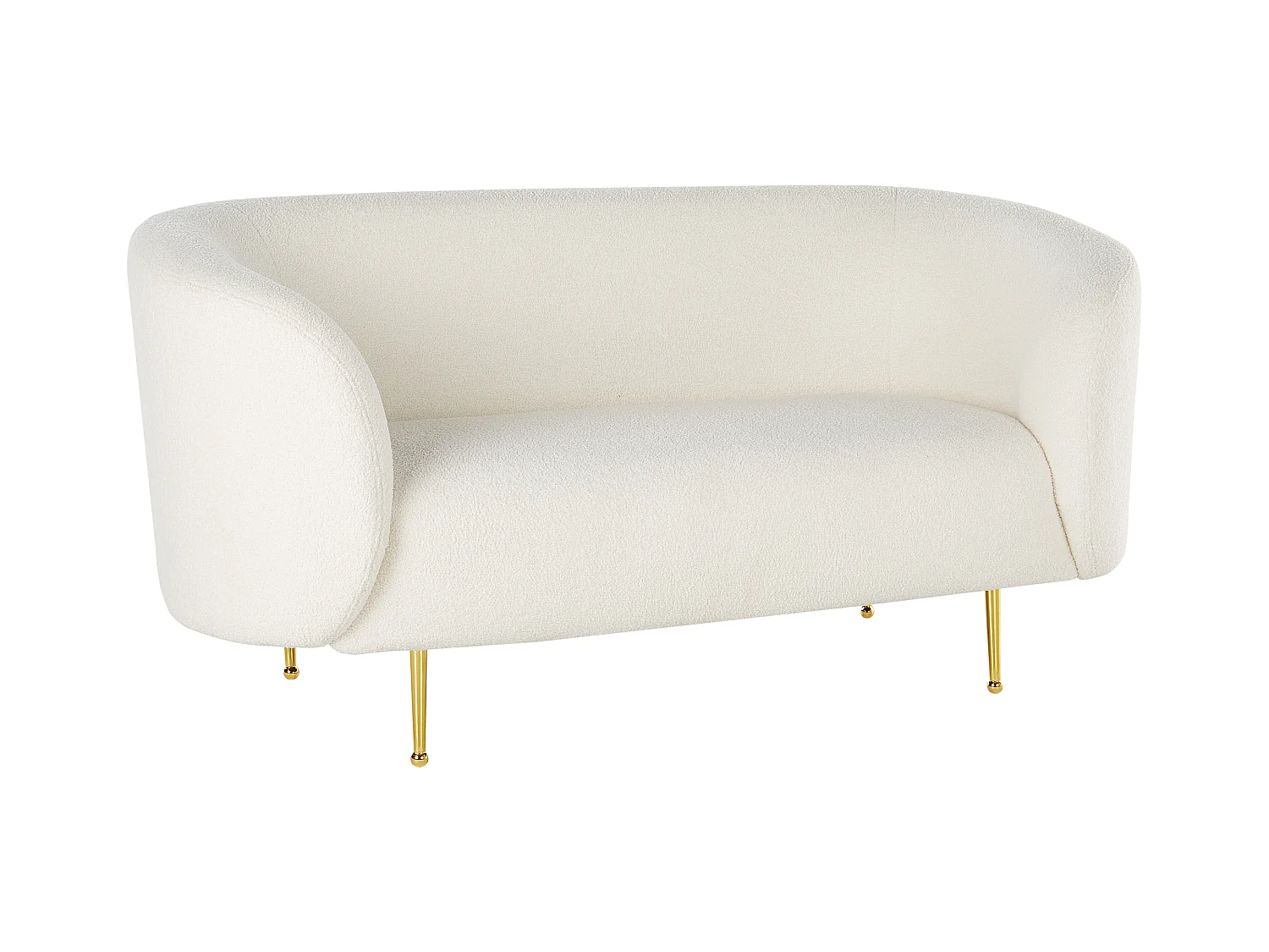 Bankenset LOEN Bouclé Wit 6-zitter