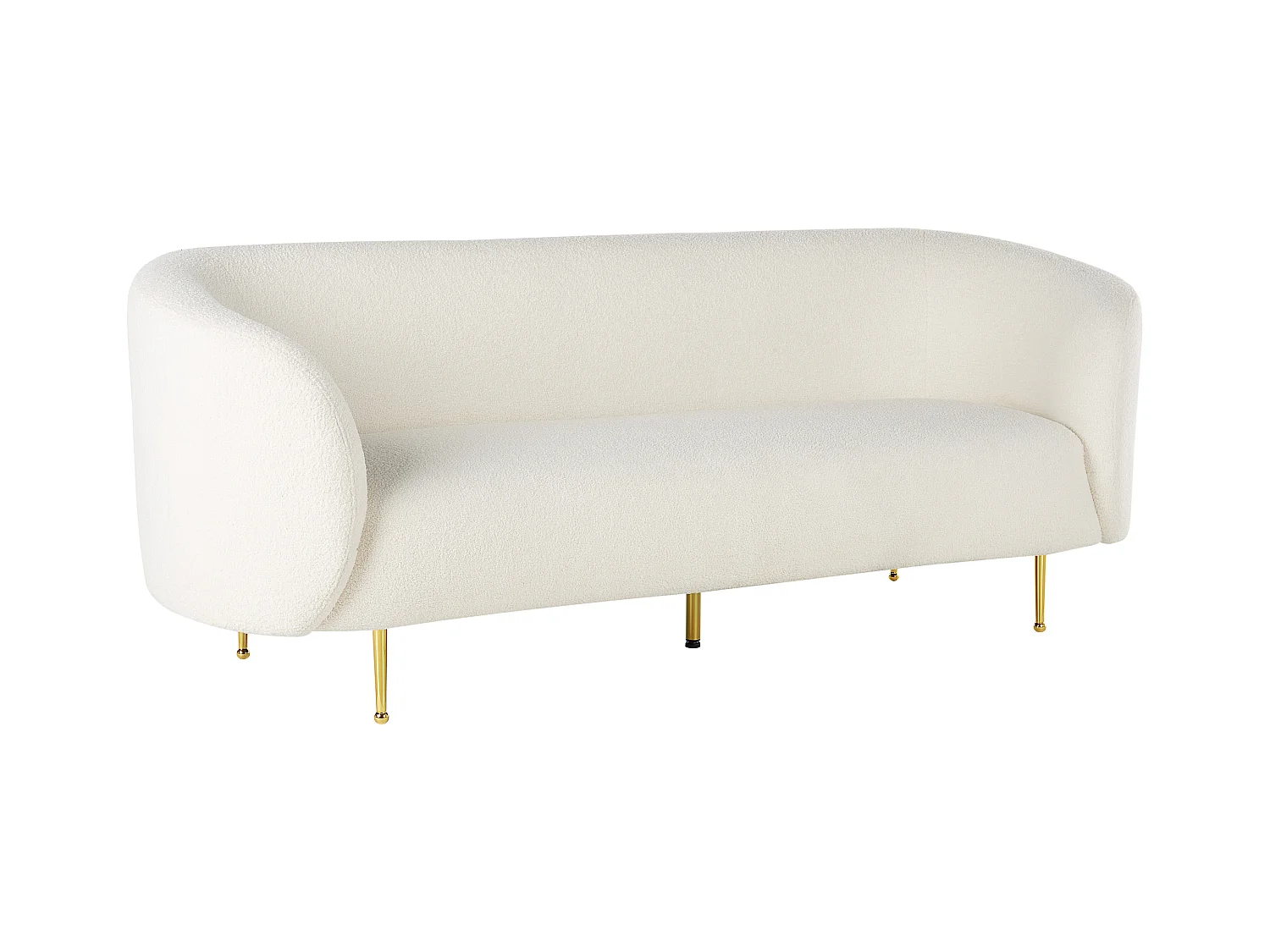 Ensemble de salon 6 places LOEN Bouclé Blanc