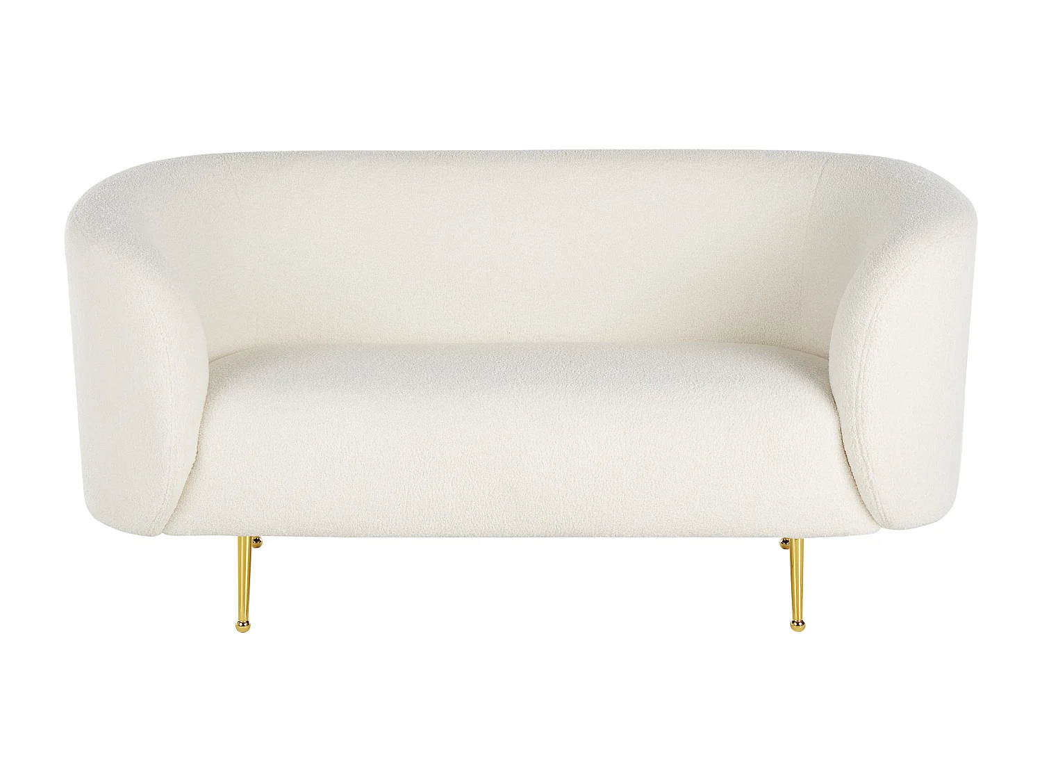 Ensemble de salon 6 places LOEN Bouclé Blanc