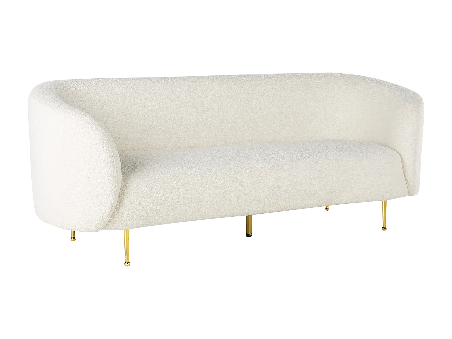 Set da salotto LOEN Bouclé Bianco 6 posti